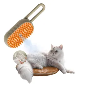 3in1 Steam Cat Grooming Brush, Shedding Brush for Long Haired & Short Haired Cat, Kitten  for Removes Loose Undercoat.
