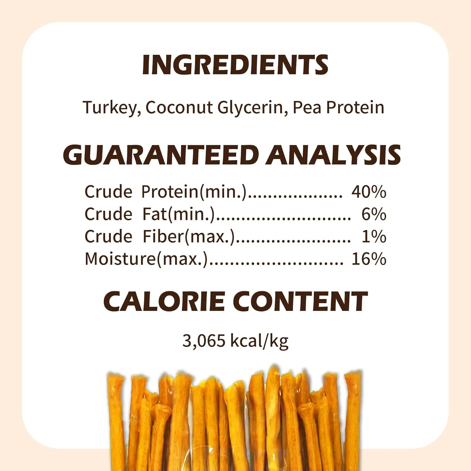 Afreschi Soft Turkey Stick Dog Treats  6oz, USA-Sourced, All-Natural, Hypoallergenic, High-Protein, Low-Fat, Healthy & Easily Digestible, Puppy & Training Snack