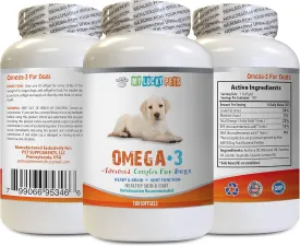 Anti inflammatory for Dogs - Dog Omega 3 Fatty ACIDS - Fish Oil - Best Heart Brain Skin and Joint Health - Vet Recommended - Dog Fish Oil Joint - 1 Bottle (180 Softgels)