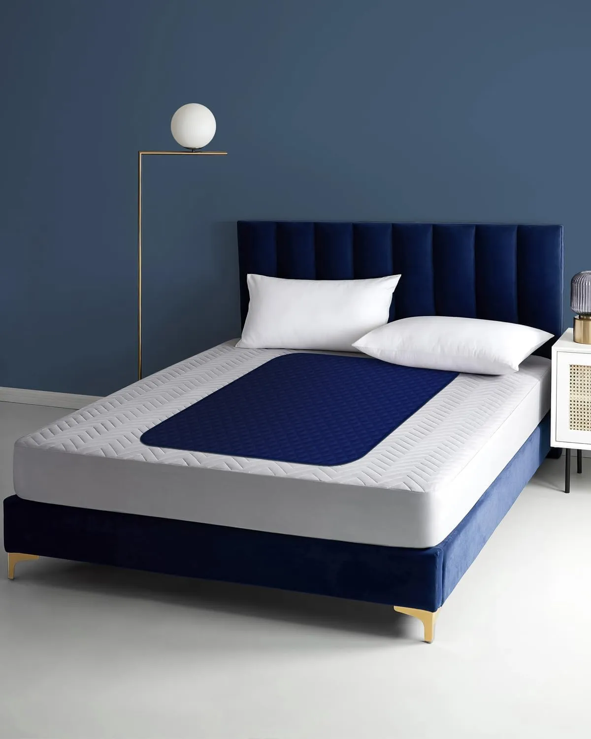 Bed Pads Waterproof 36x72 Inch (2 Pack), Extra Large Washable Pads for Incontinence, Navy Blue Ideal for Elderly, Adults, Kids and Pets