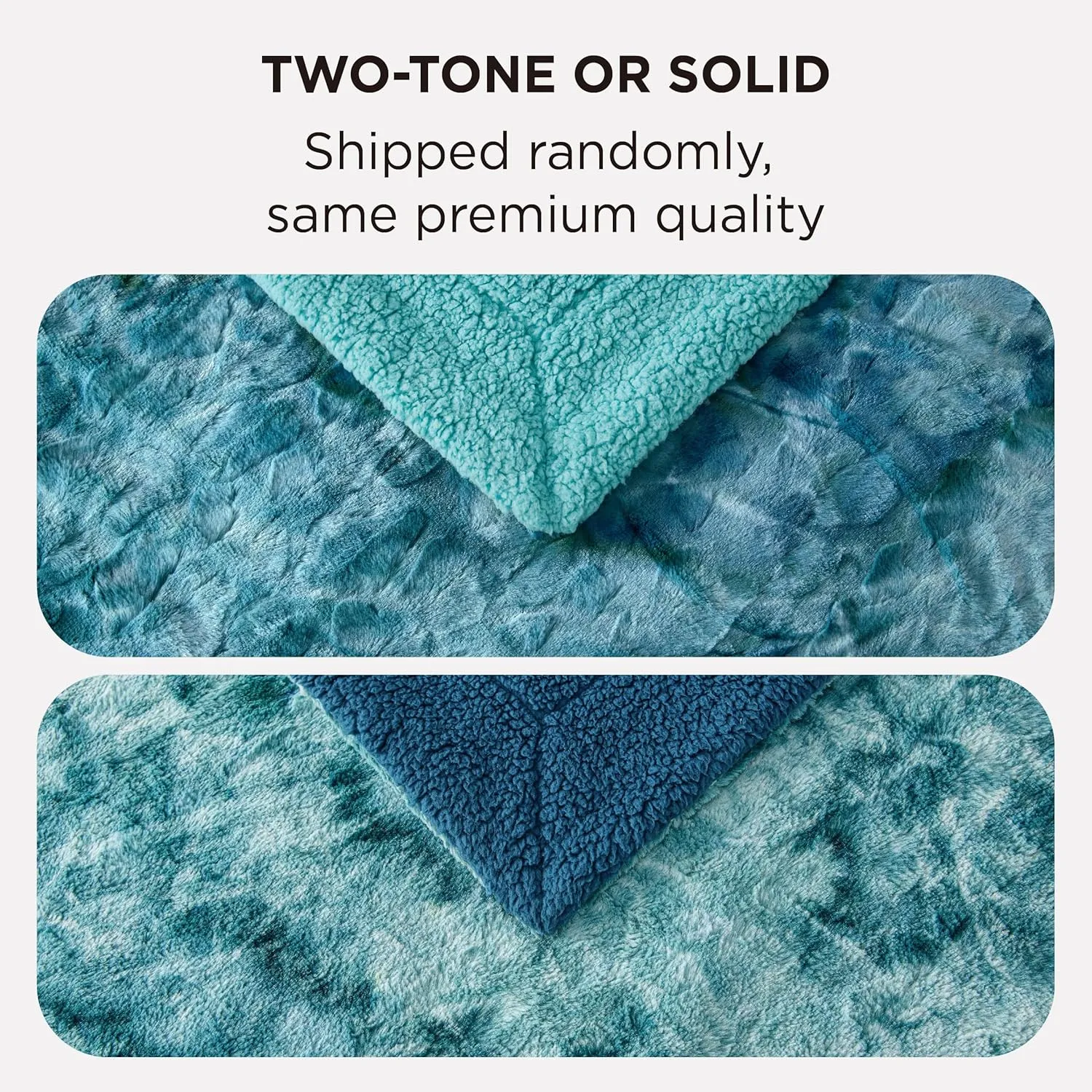 Bedsure Sherpa Fluffy Blanket Twin Size - Fleece Soft and Cozy Throw for Women, Plush & Fuzzy Faux Fur Blanket for Couch, Sofa and Bed, Tie Dye Design, Teal, 60x80 Inches
