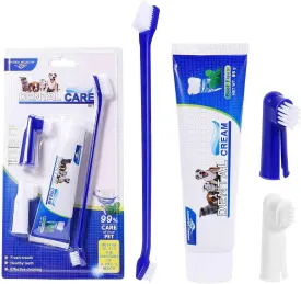Best Cat Toothbrush & Toothpaste Kit for Russian White, Russian Black and Russian Tabby Cat, Kittnens and Adult Cats - Natural Ingredients Reduce Plaque, Whiten Teeth, Freshen Breath