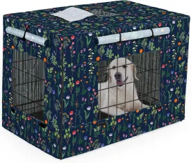 Bienbee Dog Crate Cover, 48 inches Windproof Crate Covers for Dog Cages Breathable Dog Kennel Cover Double Sided Zipper Dog Cage Cover for Wire Dog Cage Indoor Outdoor Protection