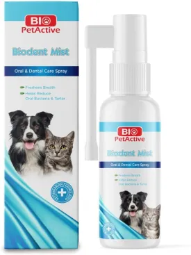 Bio Pet Active Oral Care Spray for Cats and Dogs, Dog and Cat Breath Spray, Fight Bad Breath from Plaque and Gum Redness, Mint Freshness Clean Teeth, 1.7 fl oz