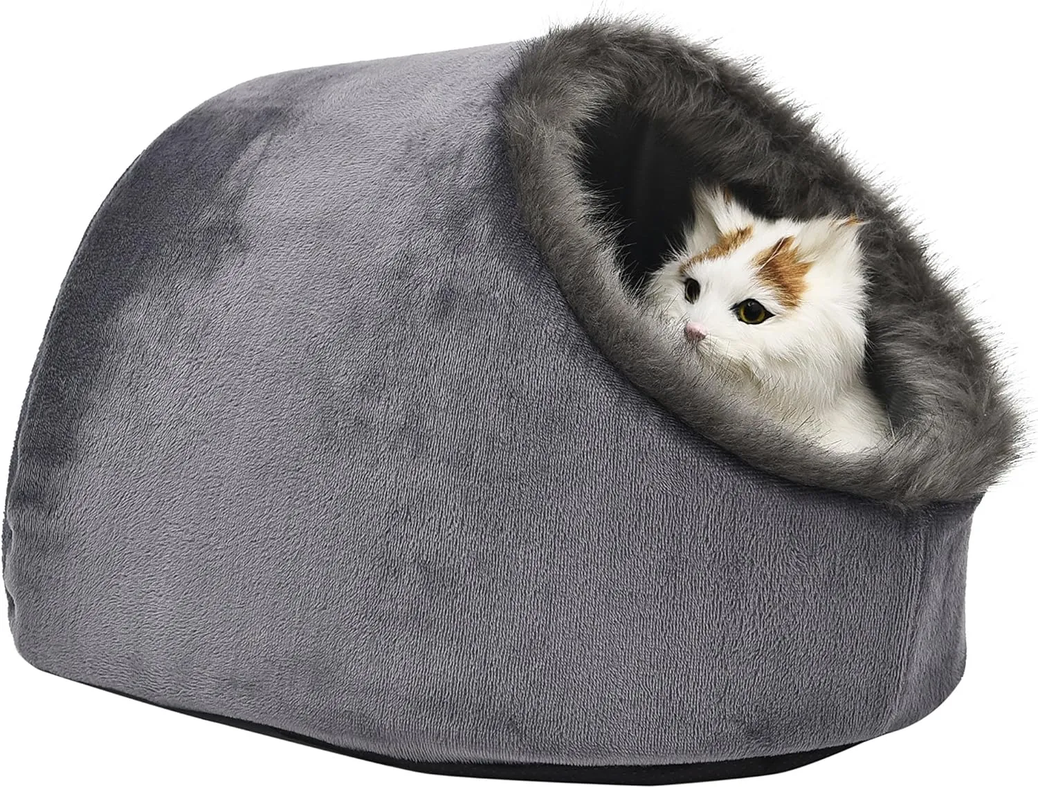 Cat Small Dog Cosy Bed Pets Igloo Bed Hideout Cave, Cushion Washable
