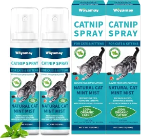 Catnip Spray for Cats, Natural Catnip for Cats and Kittens, Cat Spray Catnip for Indoor Cats, Catnip Mist Spray for Relieves Stress, Calming, Revives Toys & Scratching Posts 200 ml (6.76 Oz)