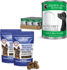 Dave's Dog Food Bland Diet Dog Food & Treats, (Lamb & Rice, Sweet Potato & Pumpkin), Canned Dog Food for Sensitive Stomachs, Made in USA