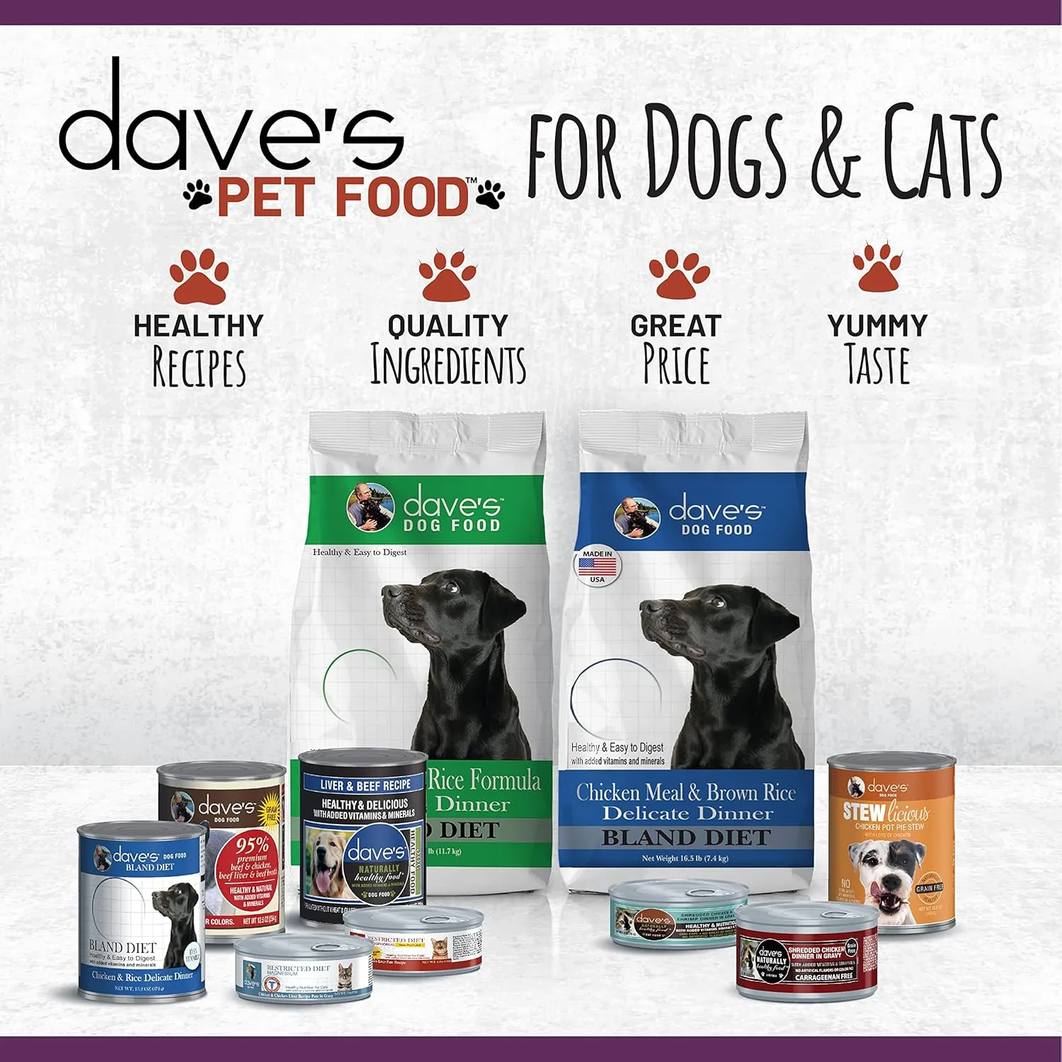 Dave's Pet Food Bland Diet Dog Food (Chicken & Rice), Sensitive Stomach, Easy to Digest, Gluten-Free, Digestive Care, Wet Canned, 13.2 oz (Case of 12)