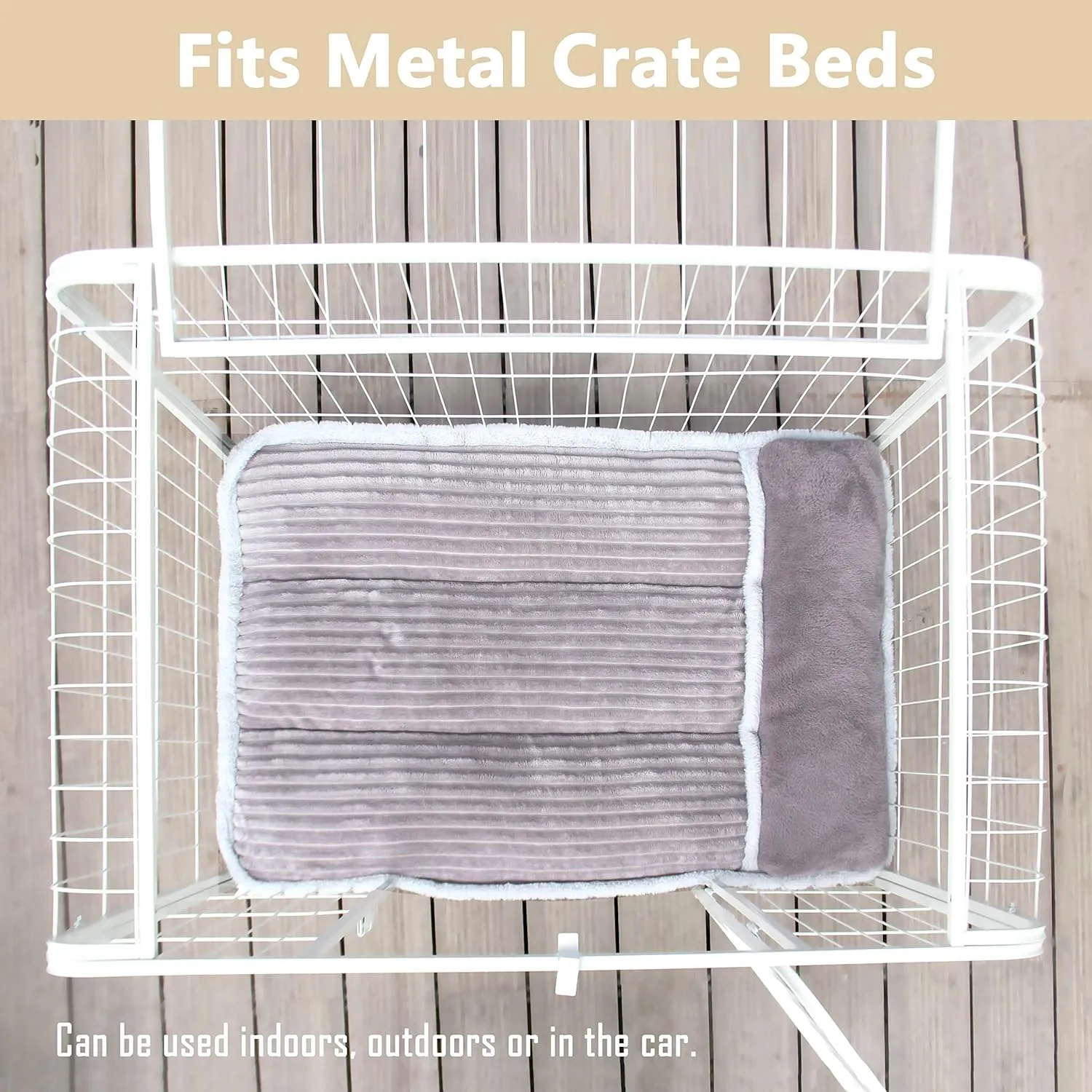 Dog Bed for Large Dogs, Dog Mattress with Pillow for Crate Kennel, Sofa pet Bed, Super Soft pet Bed for Medium, Jumbo, Small Dogs Breeds (Grey, Large-2:(36"x23"x3"))