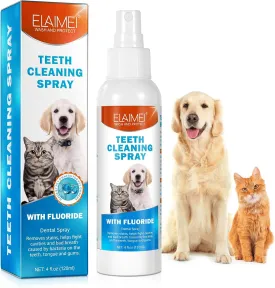 Dog Breath Freshener, Dog Teeth Cleaning Spray, Freshens Breath Instantly, Dog Dental Spray, Pet Fresh Breath Dental Spray, Dog Mouthwash Without Brush Fights Tartar (1pack)