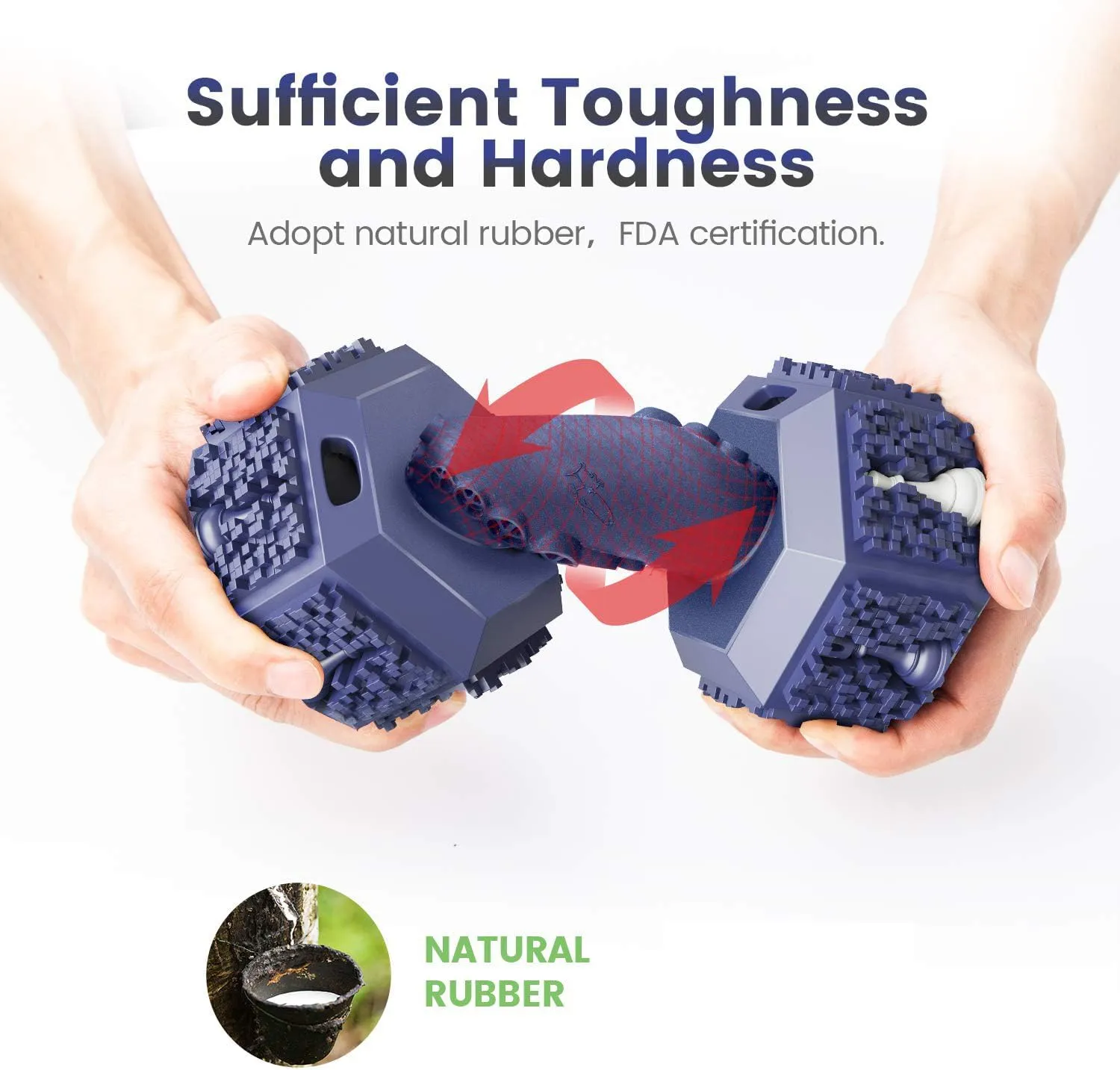Dog Training Toys for Aggressive Chewers Pet Dumbbell Dog Chew Toy for Medium Small BreedsFood Grade Non-Toxic Dental Pet Toy(Dumbbell Toys, 6 in Medium)