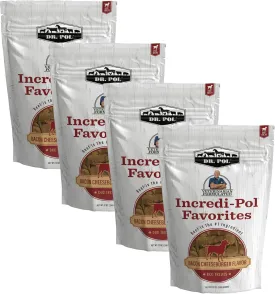 Dr. Pol Healthy All Natural Dog Treats - Incredi-Pol Pet Treats Made in USA, Dog Biscuits, Large or Small Dogs, Baked Puppy Training Biscuits, No Corn, Gourmet, Bacon Cheeseburger, 12oz x4