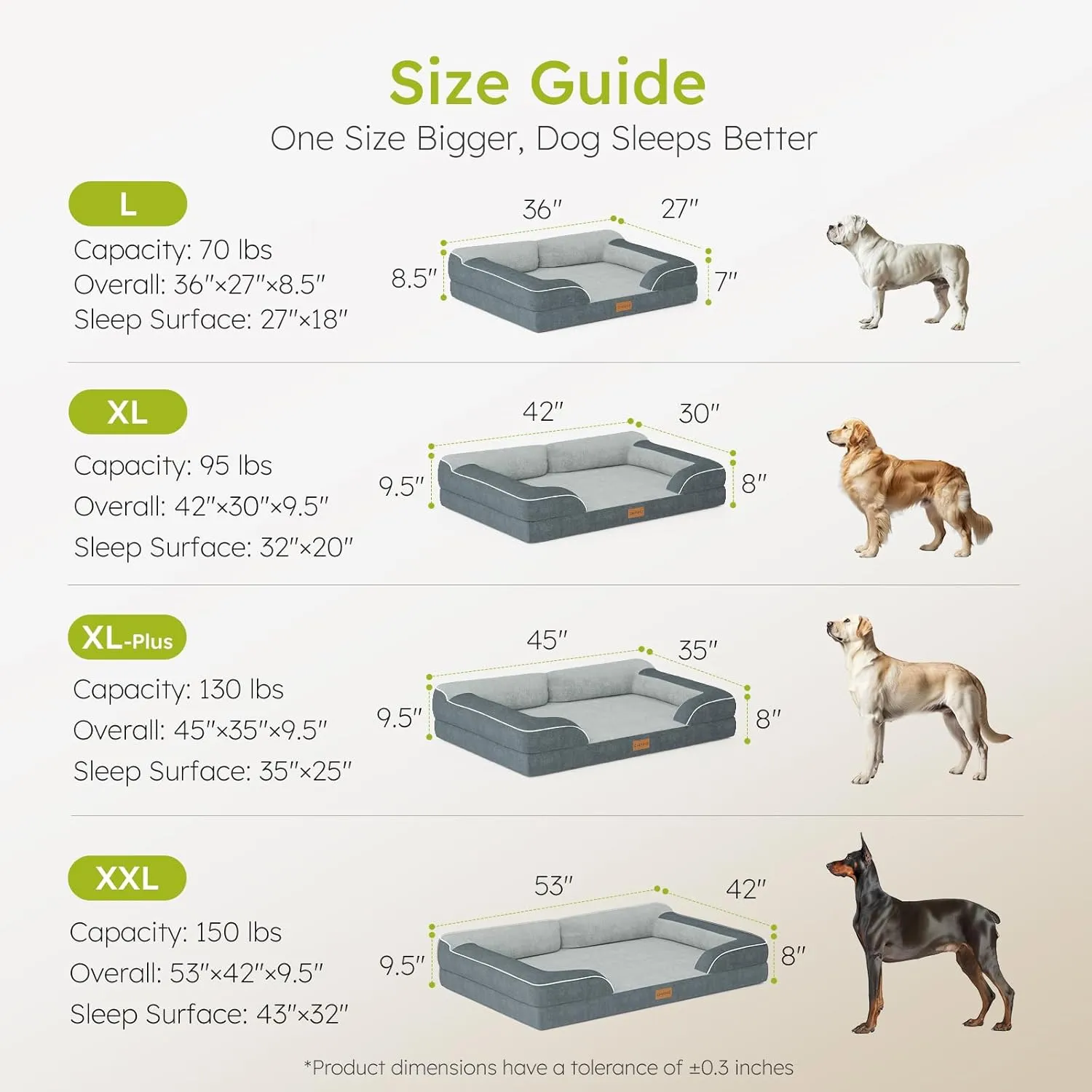 Extra Large Dog Bed, Orthopedic XL Dog Bed with Cooling Gel Memory Foam, Waterproof Pet Bed with Removable Washable Cover, 42" Pet Sofa Couch Dutch Velvet with Bone Toy, Dark Gray