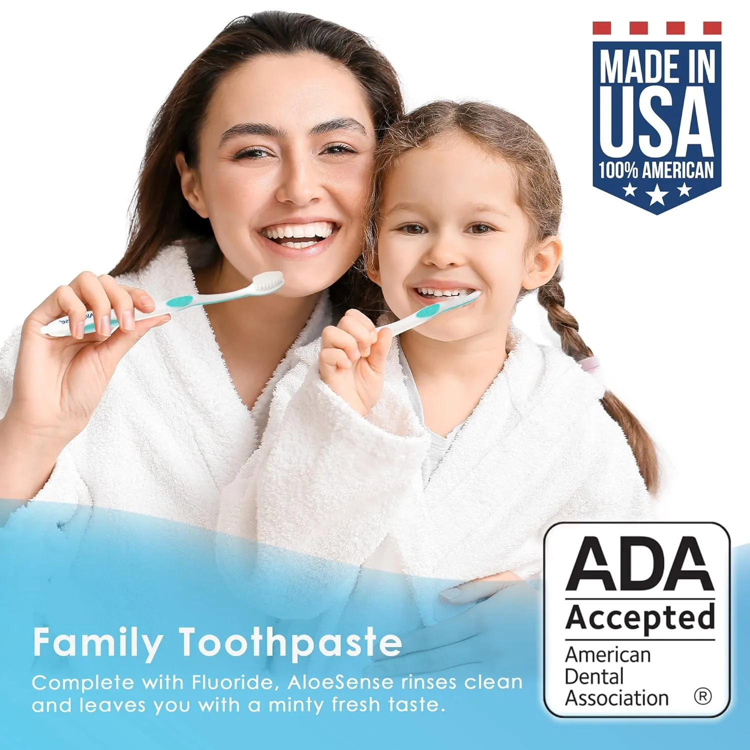 Fluoride Toothpaste, Naturally Soothing Toothpaste Sensitive Teeth and Gum Care with Aloe Vera, Allantoin & Fresh Mint Flavor, Gentle & Natural Toothpaste, ADA Approved (5-oz, 1 Count)