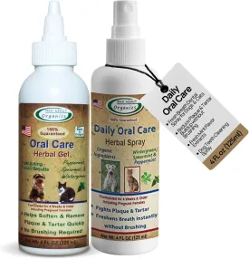 Fresh Breath Dental Spray & Oral Care Gel for Dogs & Cats, 4oz  Mint Flavor Teeth Cleaning, Plaque & Tartar Remover, Made in USA, Pet Water Flavor Enhancer & Dental Care Solution