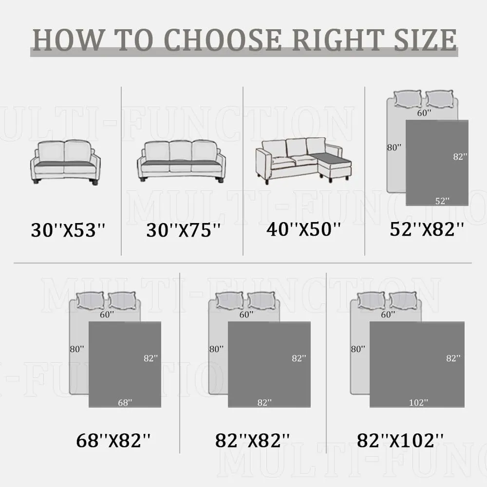 fuguitex Waterproof Dog Bed Cover Dog Blanket for Pet Furniture Bed Couch Sofa Reversible Linen Texture(30"*70",Pea Green Light Grey)