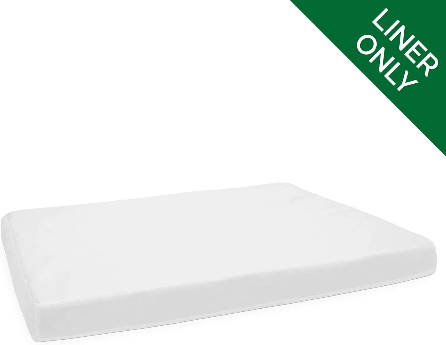 Furhaven Dog Bed Liner Water-Resistant Foam Mattress Protector Cover - White, Large