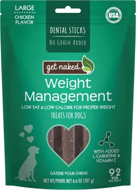 Get Naked Grain Free 1 Pouch 6.6 Oz Weight Management Dental Chew Sticks, Large