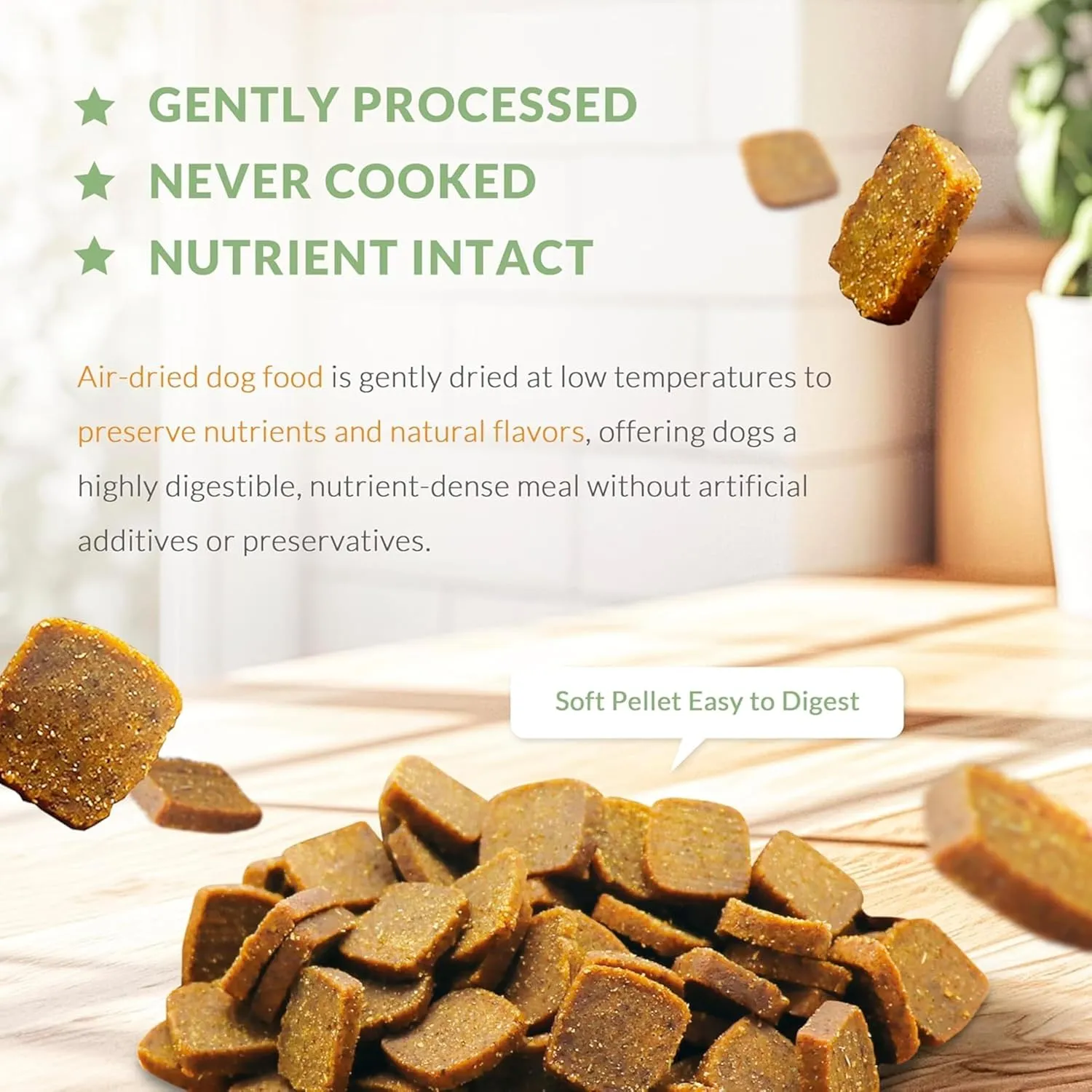 Herz Air-Dried Dog Food  U.S.A Chicken Breast Recipe 2 lb, Single Pure-Meat, Grain Free, All Natural, High Protein, Limited Ingredients