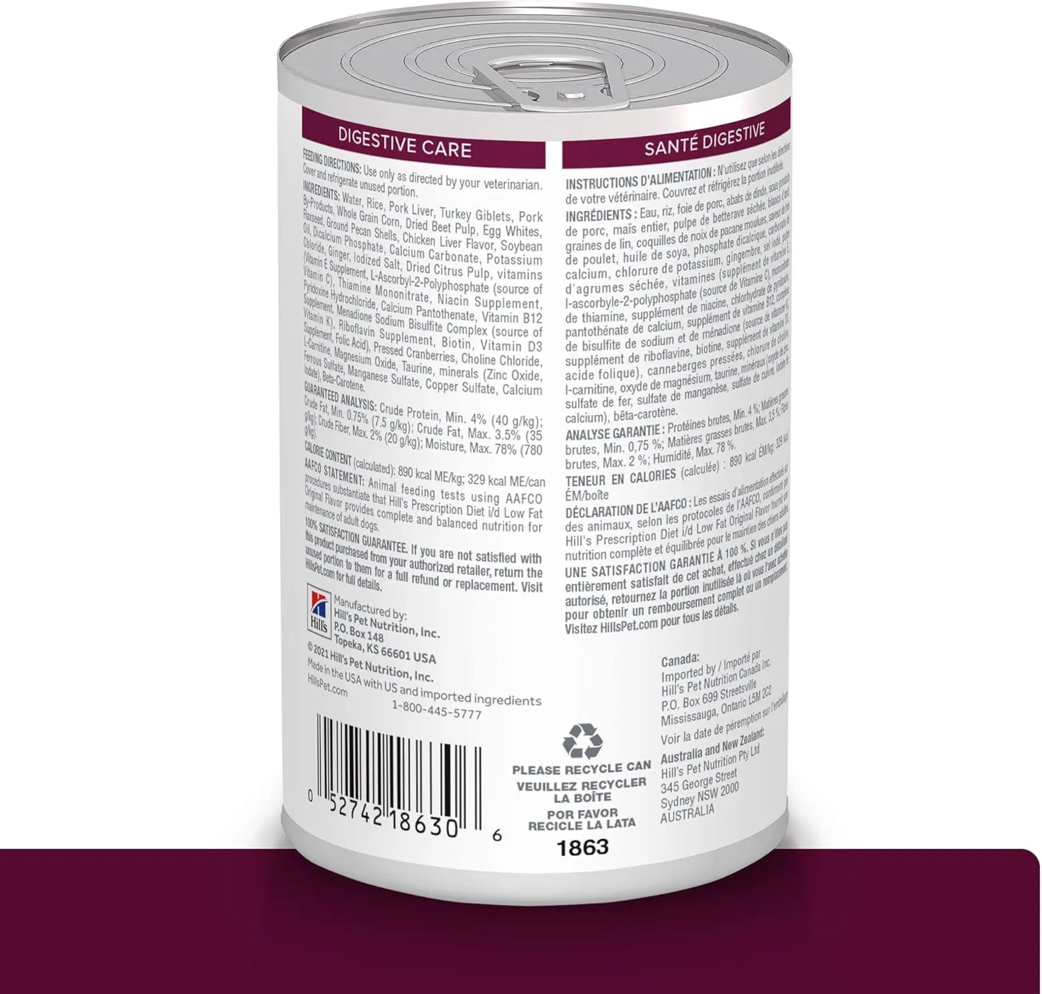 Hill's Prescription Diet i/d Low Fat Digestive Care Original Flavor Wet Dog Food, Veterinary Diet, 13 Ounce (Pack of 12)