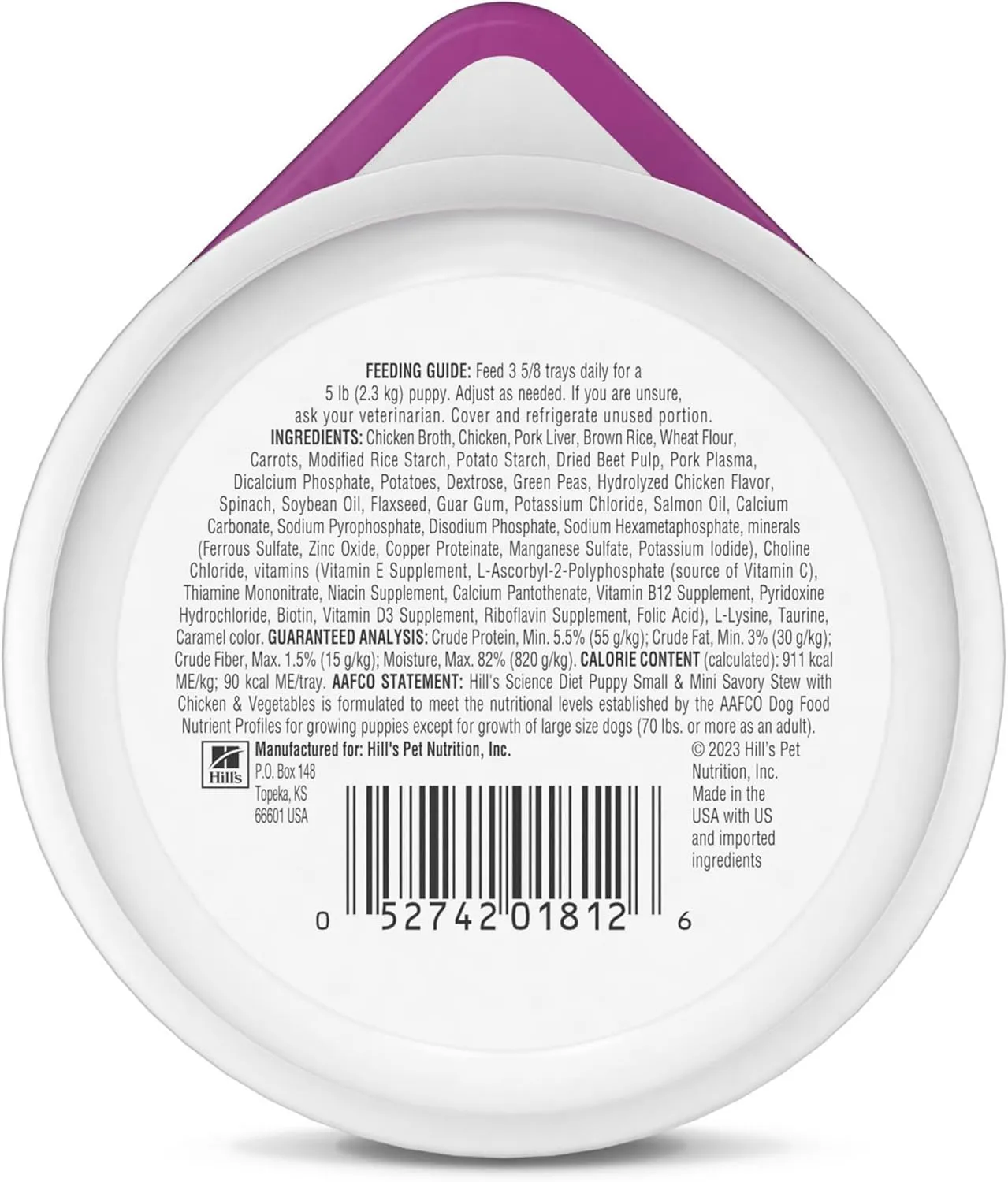 Hill's Science Diet Puppy Small Paws Savory Stew Chicken & Vegetables Canned Wet Dog Food, 3.5 oz., Case of 12