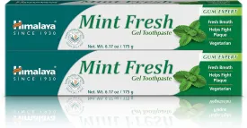 Himalaya Mint Fresh Gel Toothpaste, Fluoride Free to Reduce Plaque & Brighten Teeth, 6.17 oz, 2 Pack
