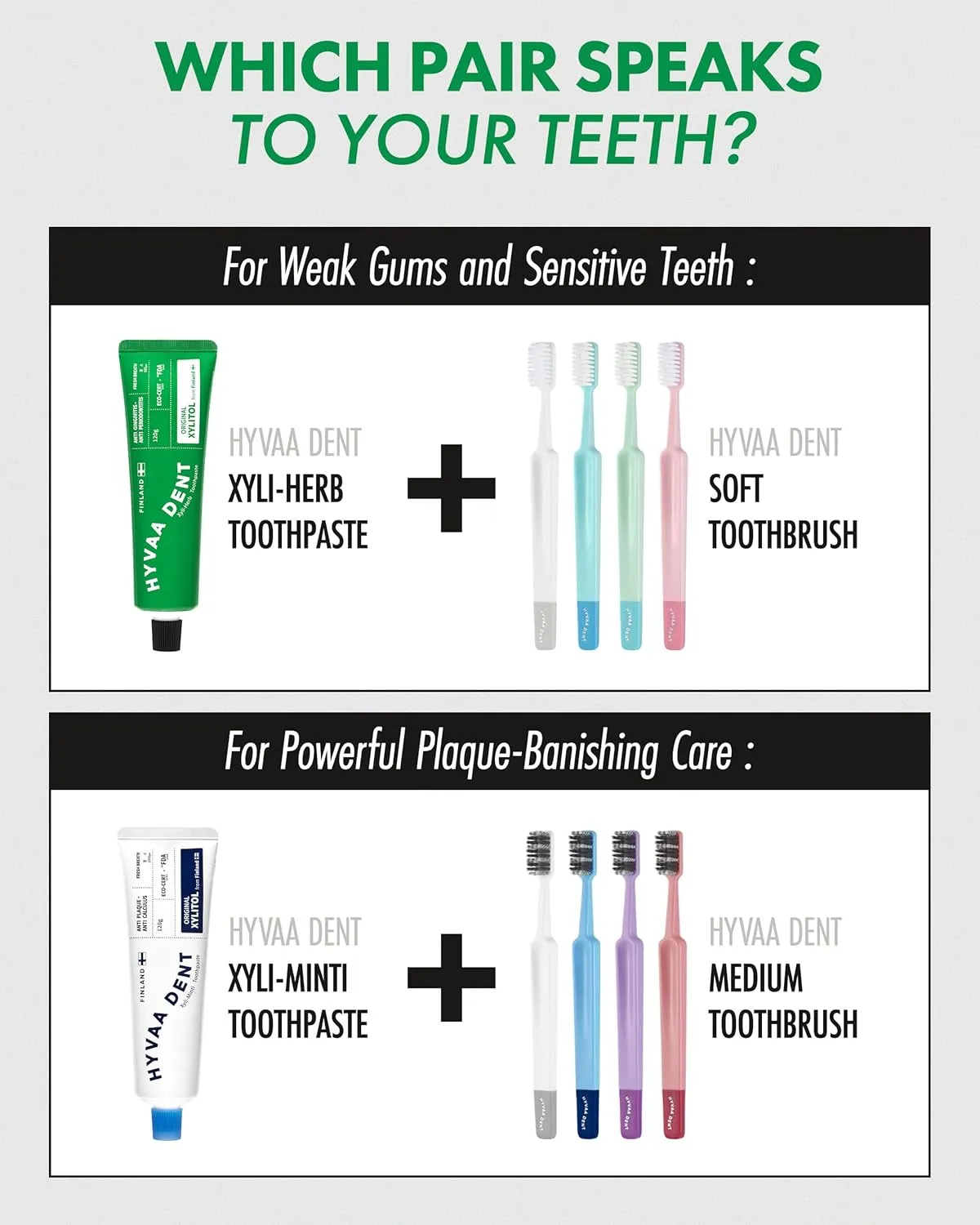 HYVAA DENT Xyli - Herb Toothpaste | Herbal Toothpaste for Adults & Kids w/Eco-Cert Ingredients | Tartar, Cavity & Plaque Remover Sustainable Vegan Toothpaste for Sensitive Teeth (4.05 fl oz), Green