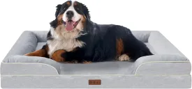Jumbo Orthopedic Dog Beds for Extra Large Dogs- Waterproof Memory Foam Pet Couch Bed with Removable Washable Cover & Non-Slip Bottom, XXL Dog Sofa Bed (XXL, Grey)