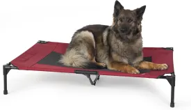 K&H Pet Products Original Pet Cot Elevated Dog Bed Red/Black Mesh X-Large 50 X 32 X 9 Inches