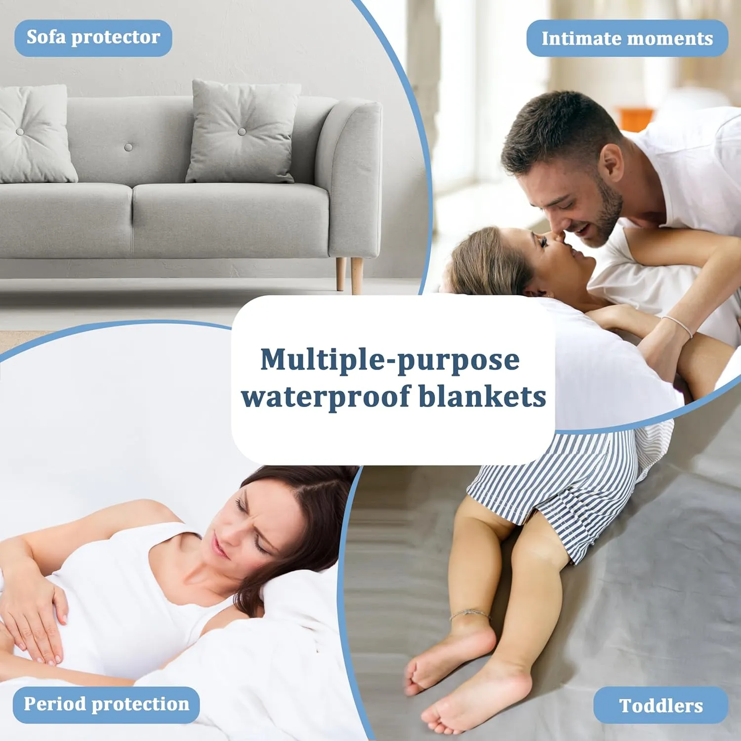 Kritter Planet Waterproof Dog Blanket, Reversible Pee Proof Couch Cover for Pets, Furniture Protector for Sofa Bed, Washable, Hair Resistant, Stain Proof