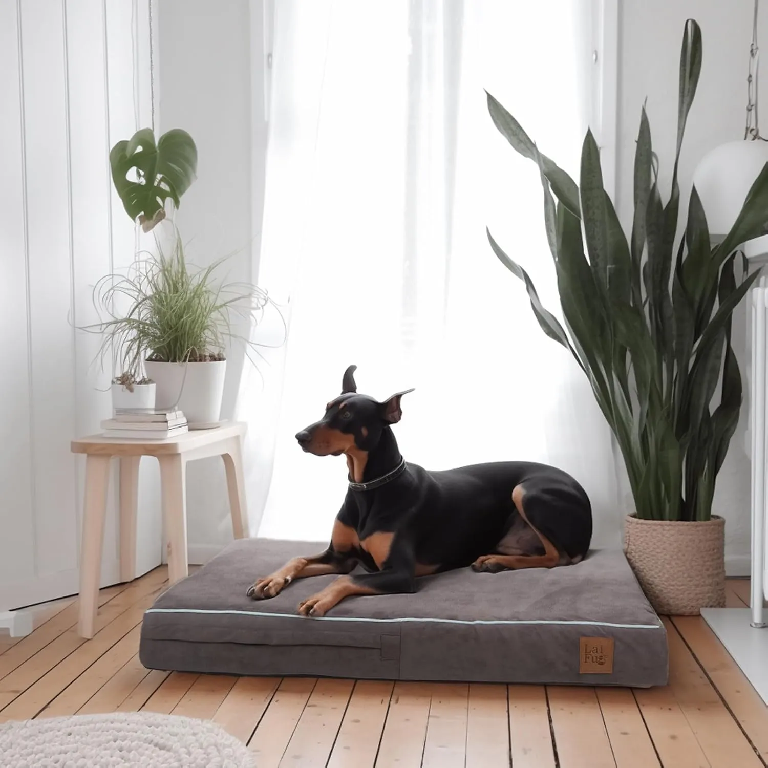Laifug Orthopedic Memory Foam Pet(40"x 25"x 4",Slate Grey)/Dog Bed with Durable Waterproof Liner and Removable Washable Cover