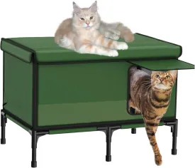Large Outside Heated Cat House,Heated Cat House for Outdoor Cat in Winter,Outdoors Weatherproof Cats House,Stdily Heated Cats House,Outside Heated Shelter,Pet Heating Pad,16 * 26 * 17 Inch