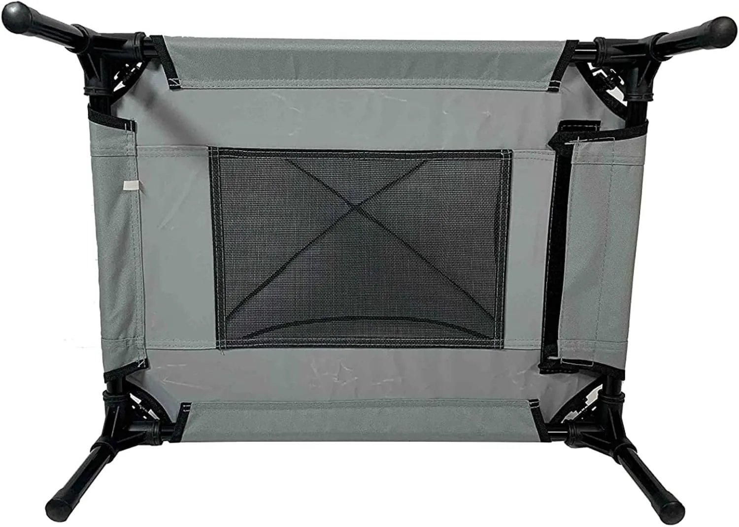 Midlee Grey Dog Cot with Canopy Elevated Pet Bed- Medium- Outside Raised Camping Tent