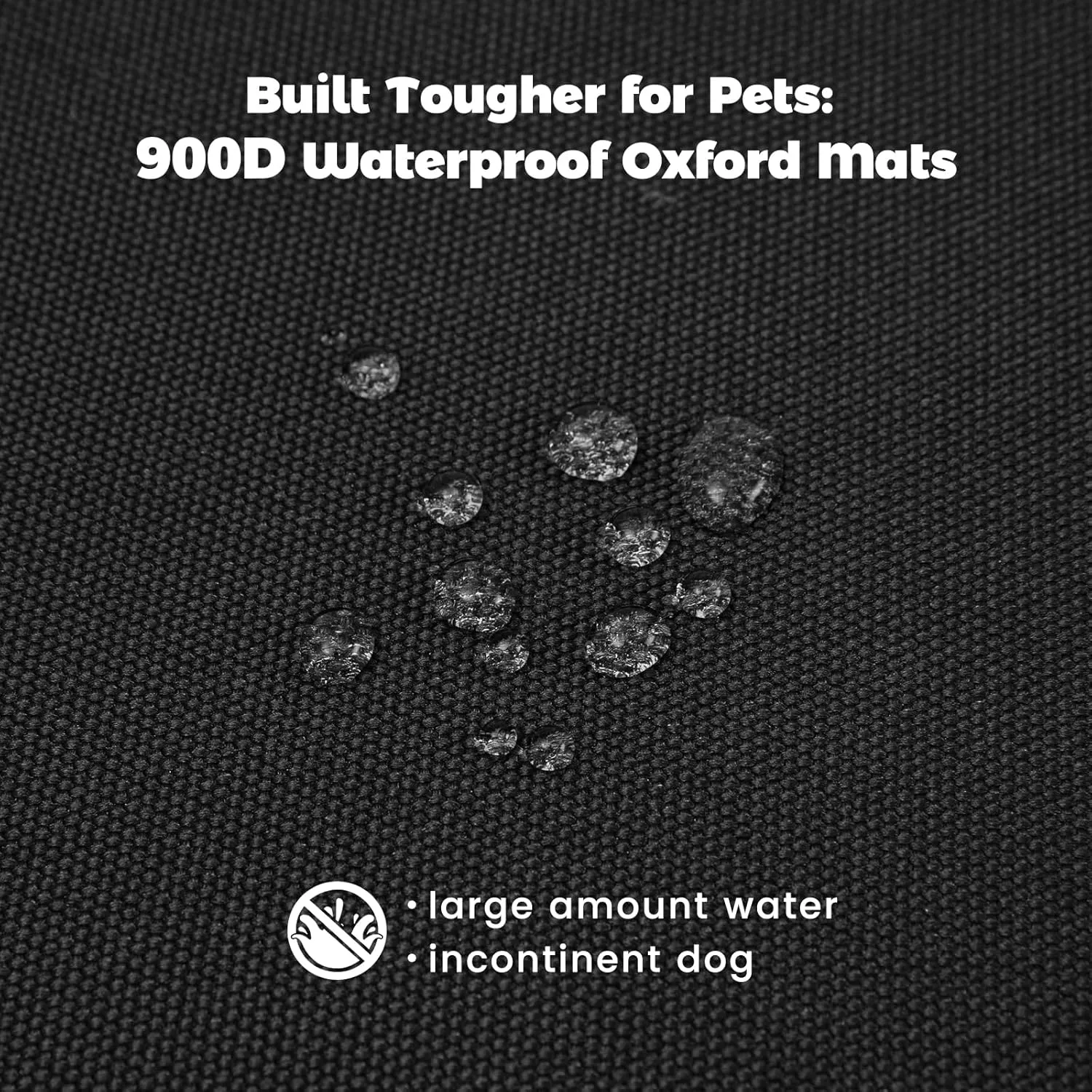 Miguel Oxford 900D Outdoor Waterproof Dog Bed for Metal Dog Crates Water-Resistant All Weather Pet Mat Durable Easy Wipe Clean Travel Indoor Outdoor Puppy Cat Crate Bed 42inch, Black