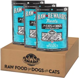 Northwest Naturals Raw Rewards Freeze-Dried Minnow Treats for Dogs and Cats - Bite-Sized Pieces - Healthy, 1 Ingredient, Human Grade Pet Food, All Natural - 1 Oz (Pack of 3)