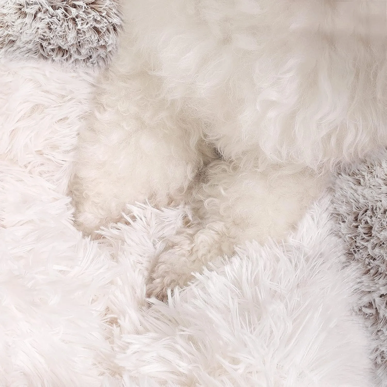 NOYAL Round Hooded Donut Dog Bed for Small & Medium Pets - Plush Fluffy Anti-Anxiety Cat Cave Bed with Cover