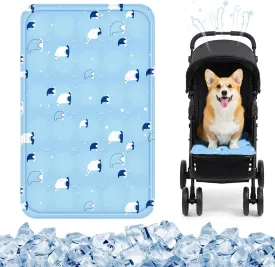 Nuanchu Dog Stroller Cooling Mat Waterproof Outdoor Pet Cooling Mat 11.81 x 19.69 Inch Washable Summer Cat Sleeping Blanket for Small Medium Pet Stroller
