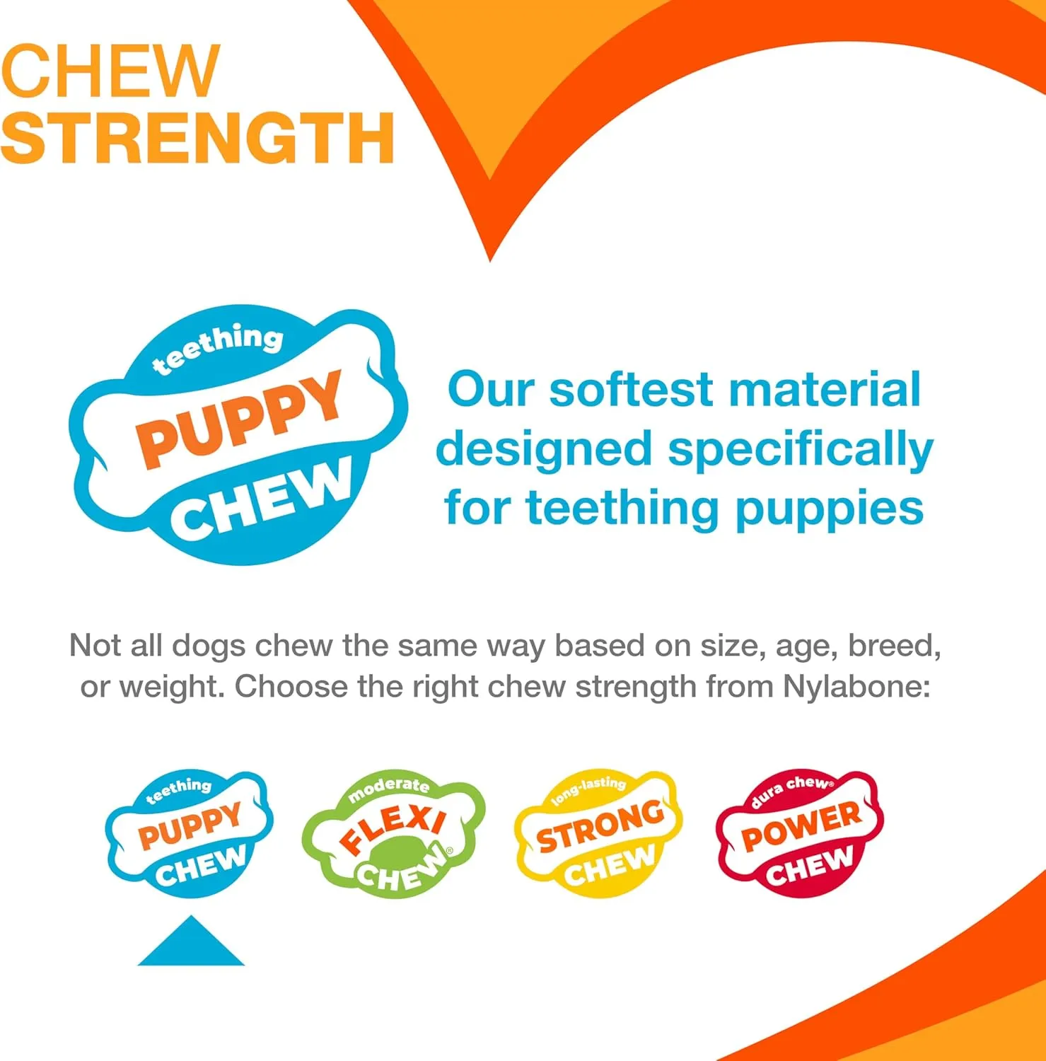 Nylabone Freezer Knuckle Bone Puppy Chew Toy, Soothing Teething Toys for Puppies, Color Changing, Lamb & Apple Flavor, Small - Up to 25 lbs, 1 Count