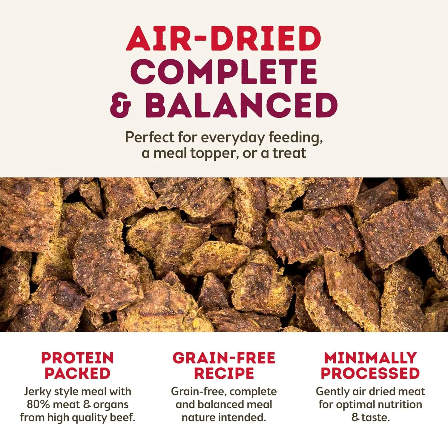 Only Natural Pet MaxMeat Holistic Air Dried Dry Dog Food - All Natural, High Protein, Grain Free - Made with Real Meat - Beef with Pumpkin & Parsley 2 lb