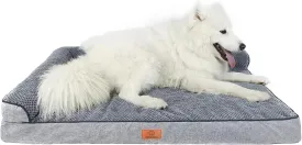 Orthopedic Dog Bed Large Sized Dog Waterproof Lining & Non-Skid Bottom Memory Foam Washable Removable Cover for Large Dogs Bed Couch with Sides X-Large-39''*24''(Grey)