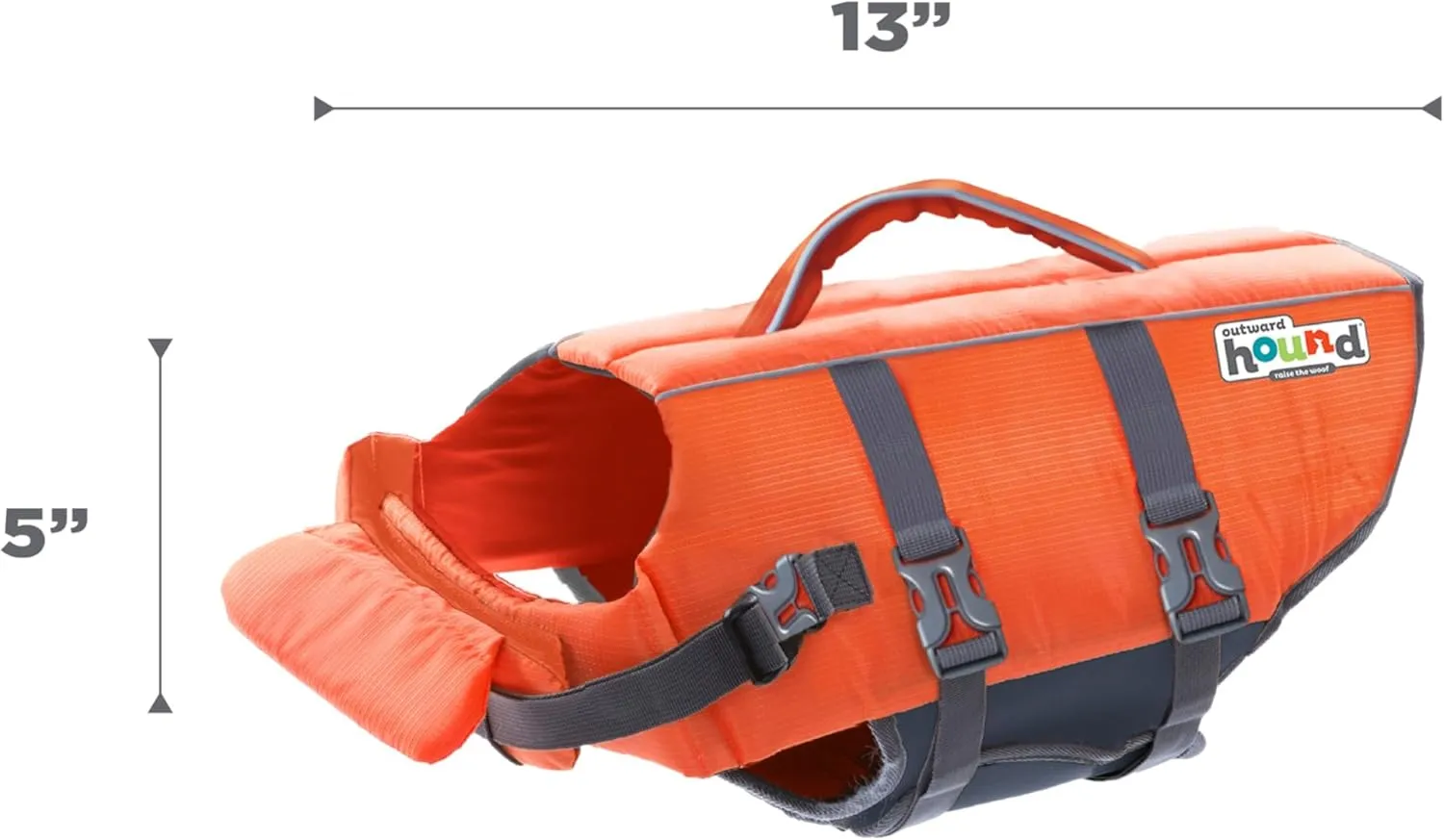 Outward Hound Granby Splash Dog Life Jacket, High-Buoyancy Dog Life Vest for Swimming, Boating, and Water Safety, Small, Orange