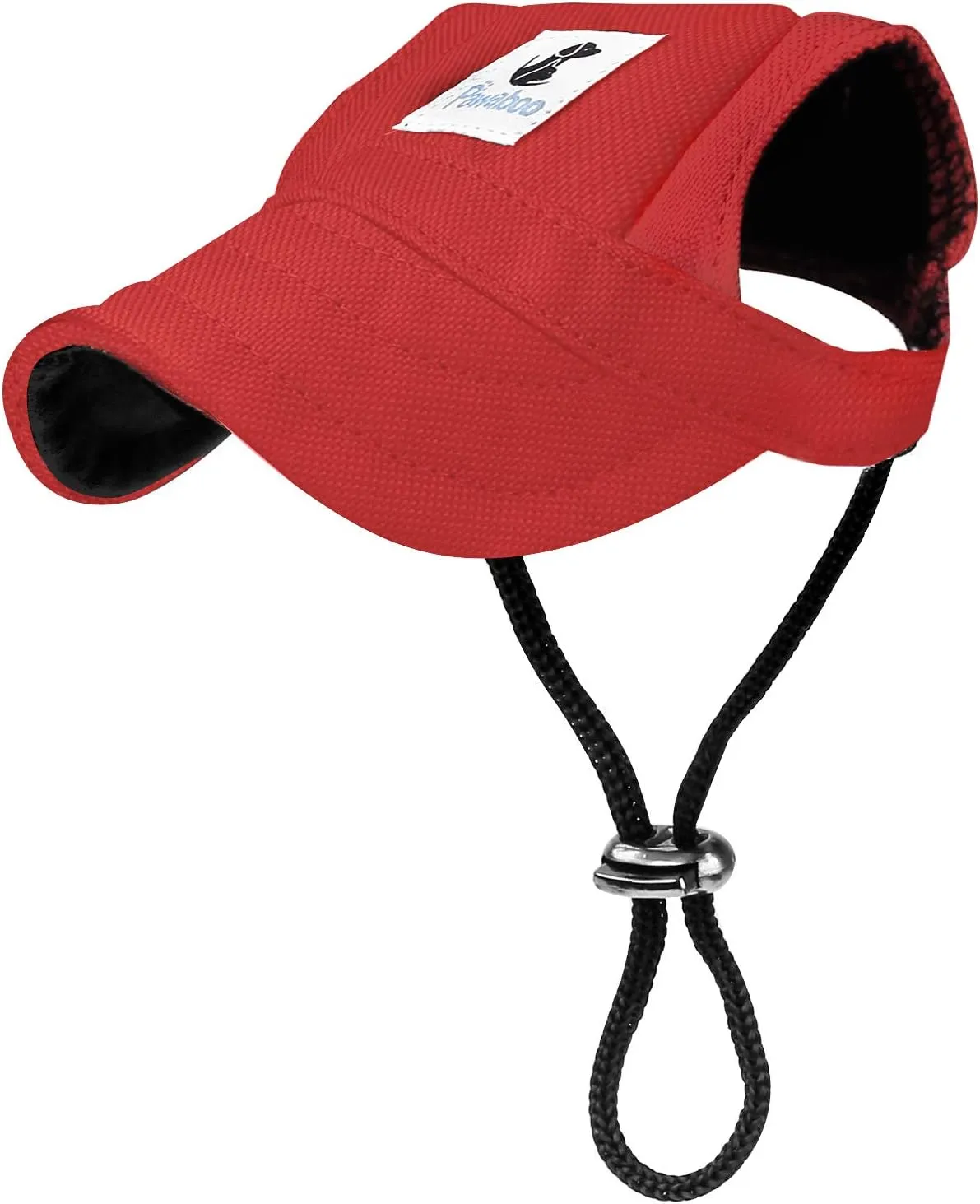 Pawaboo Dog Baseball Cap, Adjustable Dog Outdoor Sport Sun Protection Baseball Hat Cap Visor Sunbonnet Outfit with Ear Holes for Puppy Small Dogs, Small, Red