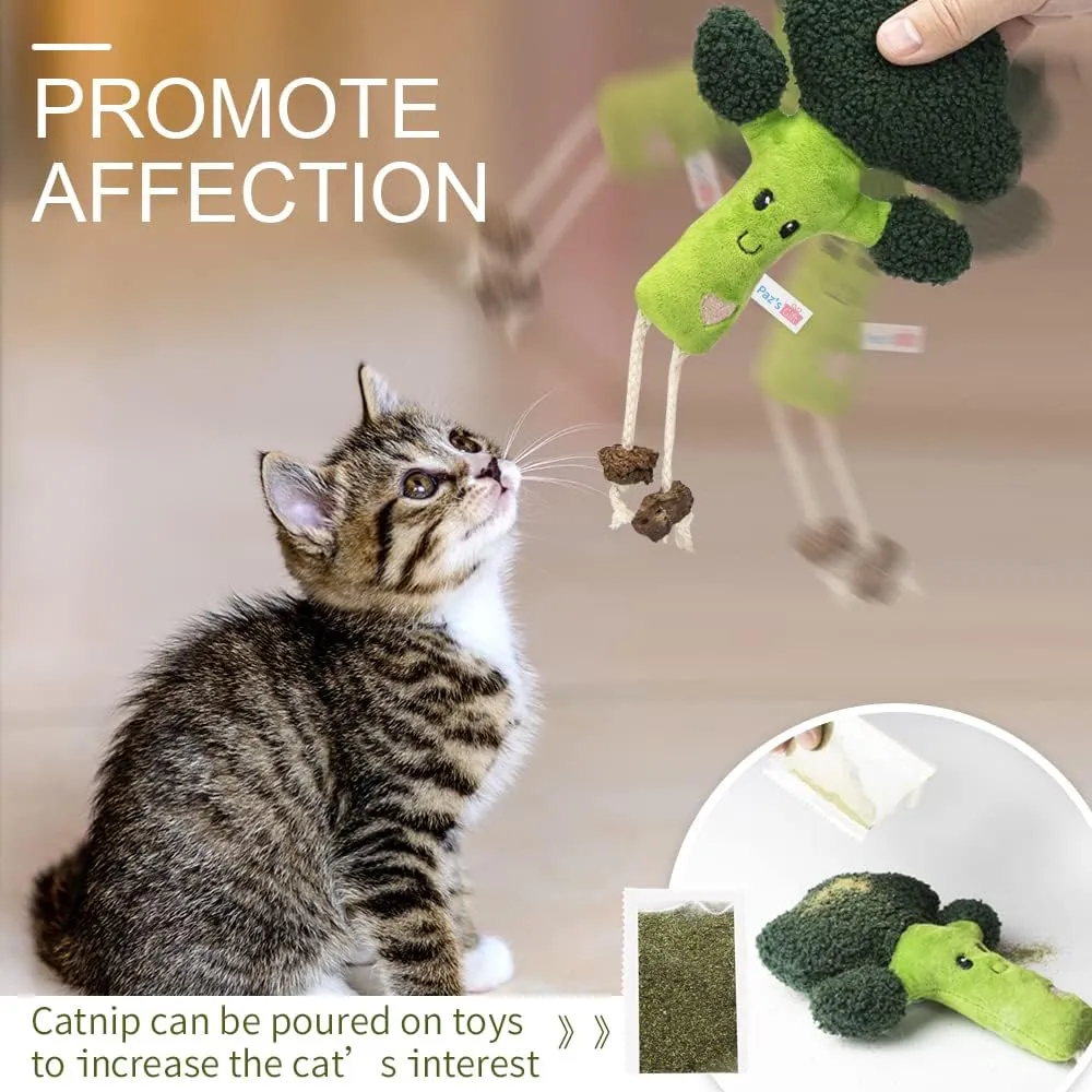 PAZ'S GIFT Cat Plush Toy Chewy Indoor Catnip Stuffed Plush Soothing Kitten Separation Anxiety cat Teething Chew Toy Interactive Anti-Bite Organic Cat Kick Toy Reduce Boredom Cute Muppets