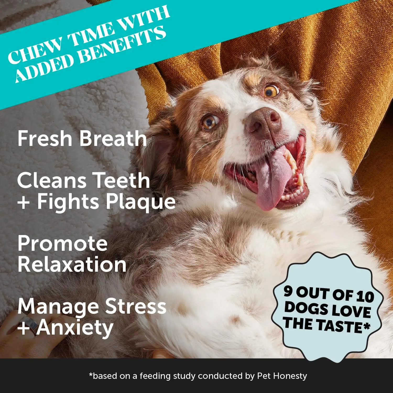 Pet Honesty Hemp Calming Fresh Sticks - Dental Sticks for Dogs - Natural Dental Chews, Calming Support for Dogs, Reduce Hyperactivity and Anxiety, Freshen Dog Breath, Reduce Plaque   Tartar - (30 ct)