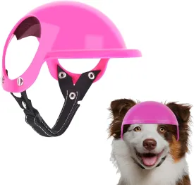 Petmolico Safety Helmets for Dogs, Dog Helmet with Ear Holes & Adjustable Strap, Dog Helmet for Small Dog for Outdoor Driving/Riding(Small,Pink)
