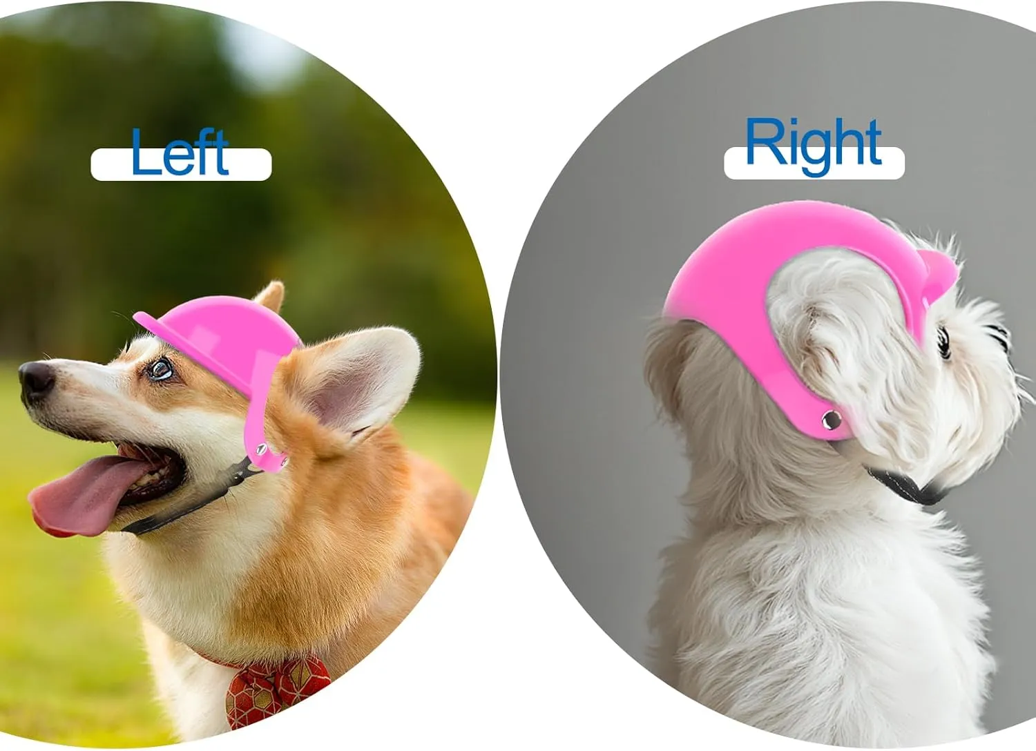 Petmolico Safety Helmets for Dogs, Dog Helmet with Ear Holes & Adjustable Strap, Dog Helmet for Small Dog for Outdoor Driving/Riding(Small,Pink)