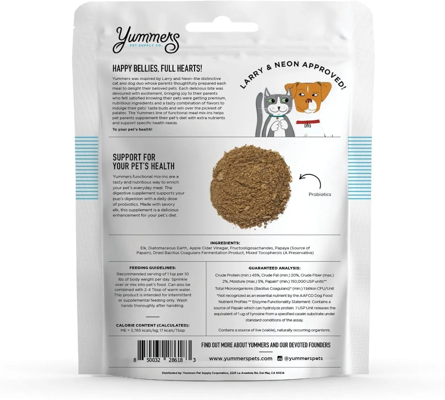 Premium Digestive Supplement for Dogs, Daily Probiotic Supplements, Elk Recipe, 8 oz. - All-Natural Freeze-Dried Dog Food Supplement Toppers - Flavor Dog Food Topper for Digestive Health