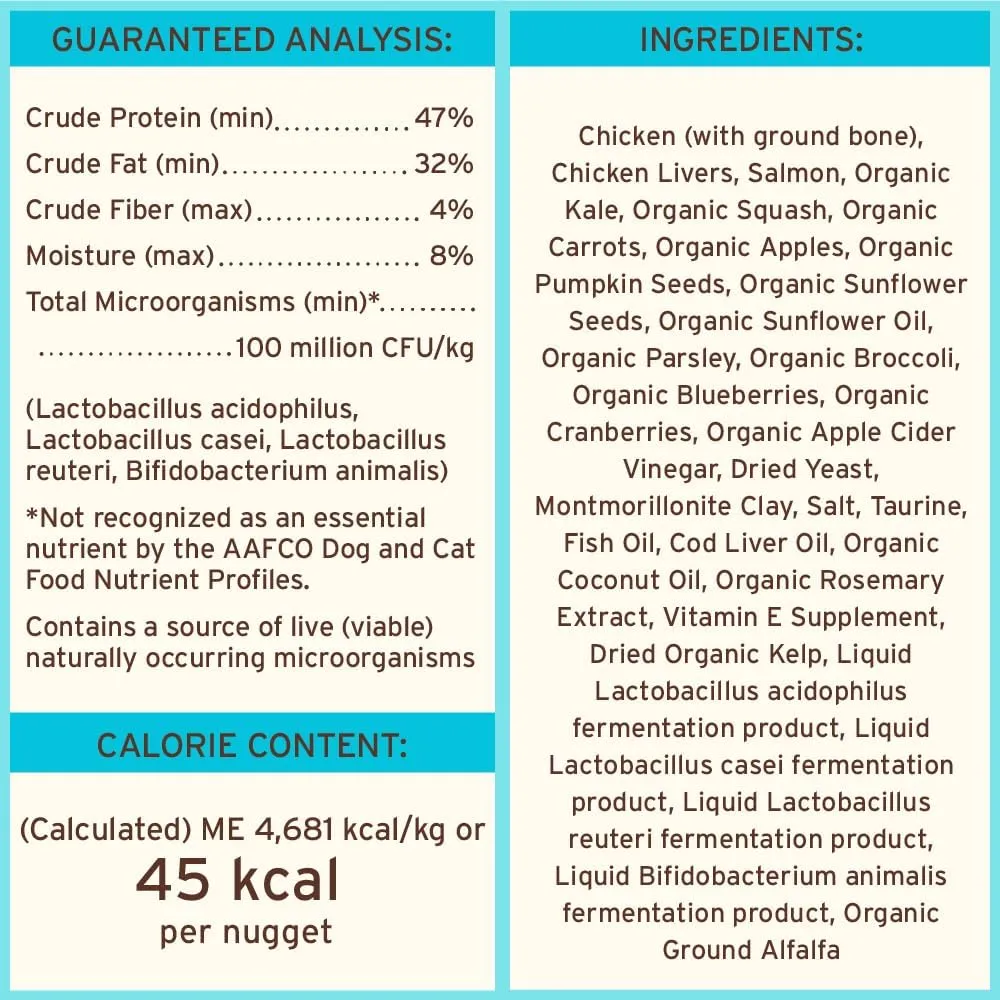 Primal Freeze Dried Raw Cat Food Nuggets Chicken & Salmon, Complete & Balanced Meal or Topper, Premium, Healthy, Grain Free, High Protein Raw Cat Food with Probiotics (5.5 oz)