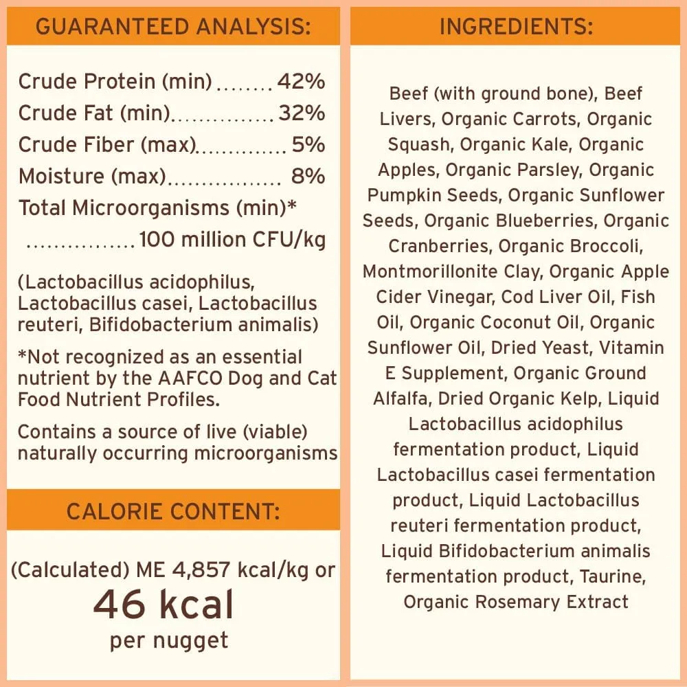 Primal Freeze Dried Raw Dog Food Nuggets, Beef, Complete & Balanced Meal, Also Use as Topper or Treat, Premium, Healthy, Grain Free, High Protein Raw Dog Food, 5.5 oz