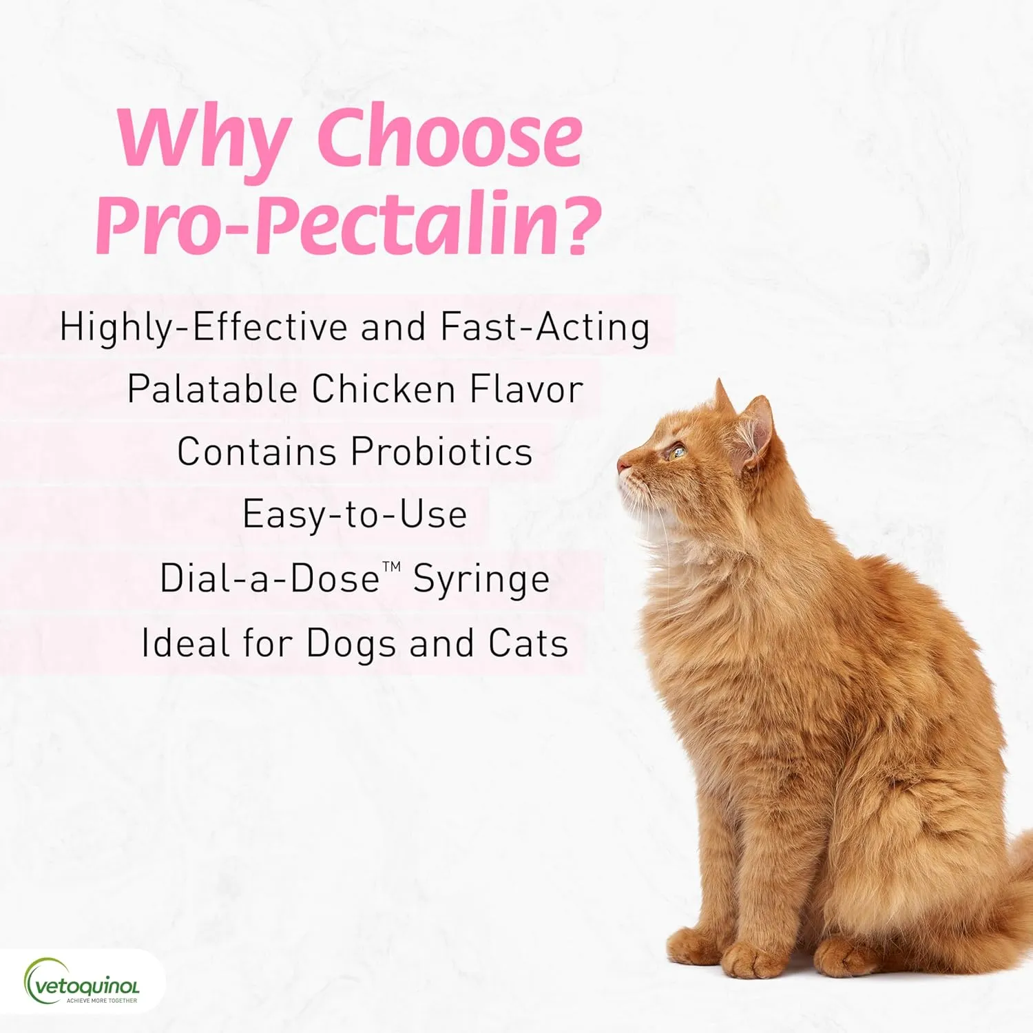 Pro-Pectalin Oral Paste for Dogs & Cats, Helps Relieve Occasional Diarrhea in Cats and Dogs, Situational Diarrhea Relief with Kaolin and Pectin, Contains Beneficial Probiotic Bacteria, 30cc